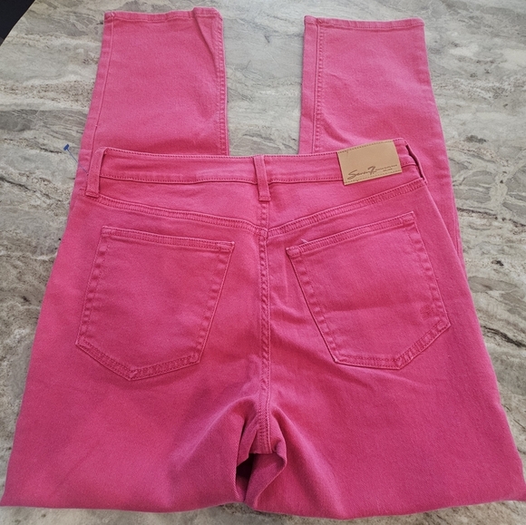 NWOT!  Seven 7 Slim Straight Jean - Pink Size 6 - Picture 8 of 12